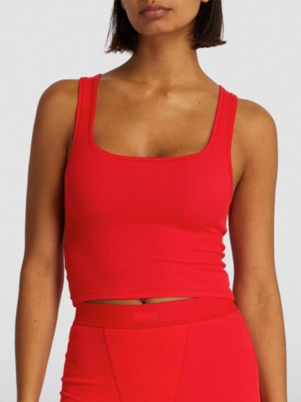NWOT SKIMS Cotton Rib Tank in Red (?)*